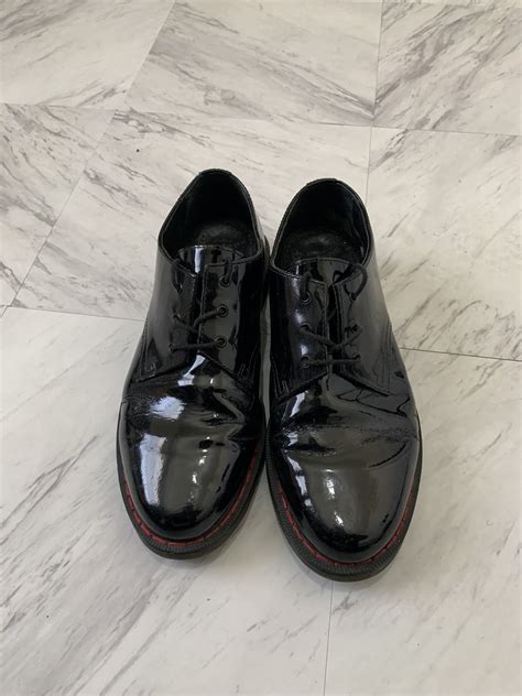 raf simons raf simons ss patent leather  marten derby shoes grailed