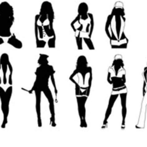 sexy girls silhouettes vector pack freevectors