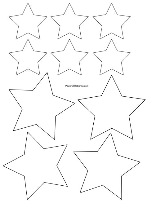 star template  print