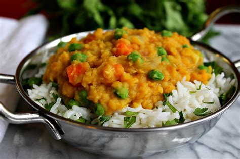 curried vegetable dal  cilantro lime rice