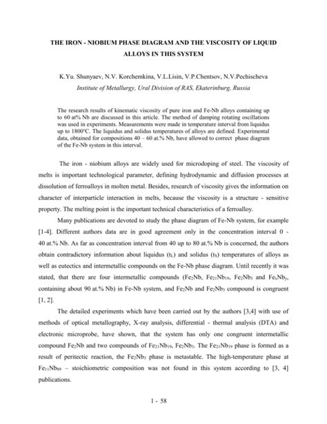 iron niobium phase diagram   viscosity