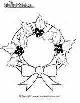 Coloring Christmas Wreath Pages Holiday Printable Wreaths Printables Thank Please Comments Gif sketch template