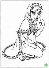 Coloring Frozen Pages Disney Dinokids Anna Print Close Coloringdisney sketch template