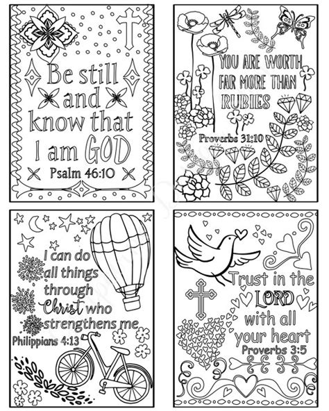 coloring scripture cards set   instant  printable