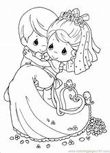 Coloring Wedding Princess Pages Disney Getcolorings sketch template