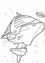 Coloring Spaceship Pages Coloringtop sketch template