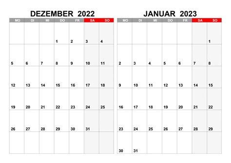 kalender dezember  januar  kalendersu