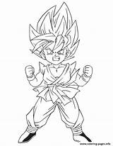 Goku Dragon Ball Coloring Ssj Pages Anime Printable Print Color sketch template