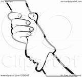 Hand Gripping Clip Vector Illustration Outlined Another Royalty Lal Perera Clipart 2021 sketch template