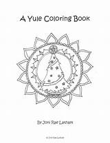 Yule Solstice Book Instant sketch template