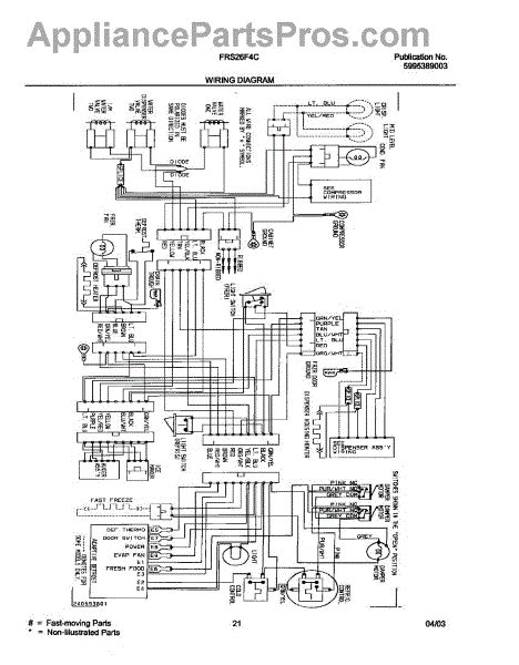 parts  frigidaire frsfcw wiring diagram parts appliancepartsproscom