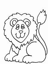 Pages Coloring Animals Lion3 Lions sketch template