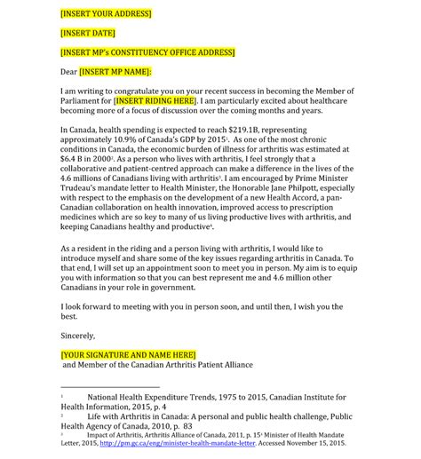 writing  speaking   elected official letter template