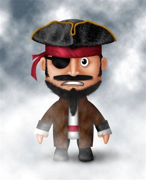 draw  cute pirate character  photoshop photoshop tutorials