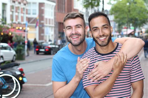 Cute Gay Couple In The City Adoption Choices Of New York