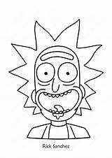 Rick Morty Coloring Sanchez Pages Drawing Printable Kids sketch template