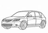 Coloring Pages Mazda Mx Sportif Drawing Rx Hatchback Sketch Print Main sketch template