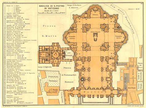 saint peter basilica architectural floor plan vatican city
