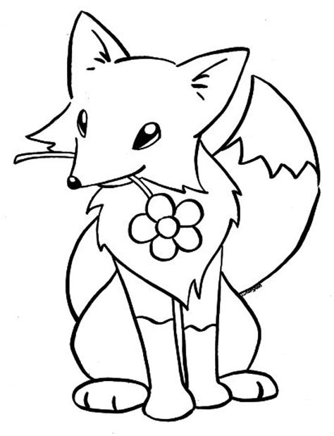 cute baby fox coloring pages part