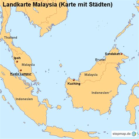 landkarte malaysia karte mit staedten von laenderkarte landkarte fuer