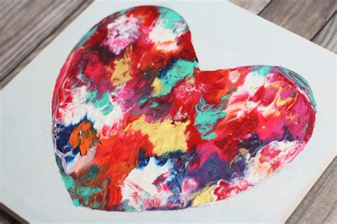 heart painting  canvas  ways easy tutorial  kids adults