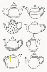 Tea Coloring Kettle Pages Meg Color Divyajanani sketch template