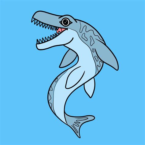 mosasaurus coloring page  printable busy shark
