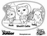 Callie Sheriff Toby Howdy Colouring Partner Miles Tomorrowland Kolorowanki Szeryf Kaja Dzieci Birijus Mamasmission sketch template