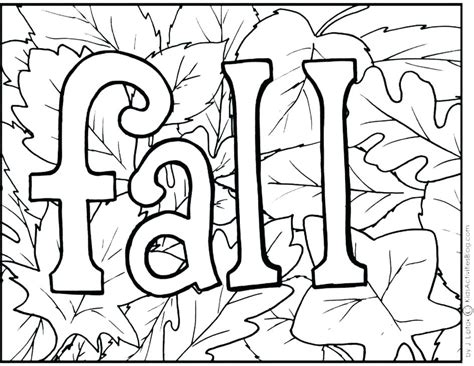 preschool fall coloring page