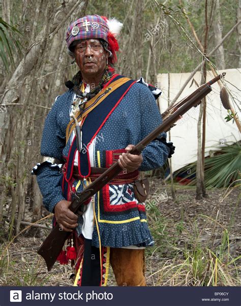 seminole indian tribe reenactment    seminole war big stock