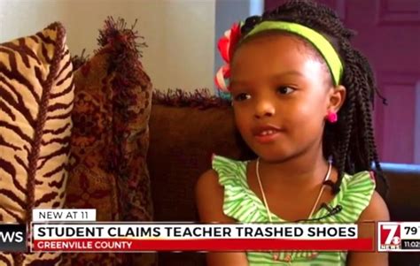 six year old tells local news teacher shamed her by throwing her shoes away
