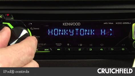 kenwood kdc  cd receiver display  controls demo crutchfield