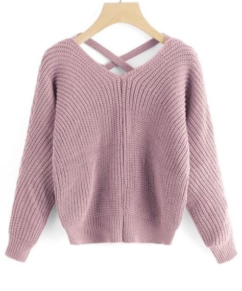 sweater girly sweatshirt jumper criss cross knitwear
