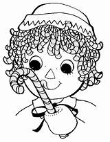 Raggedy Ann Coloring Pages Andy Cane Candy Sweet Drawing Netart Paintingvalley Getcolorings sketch template