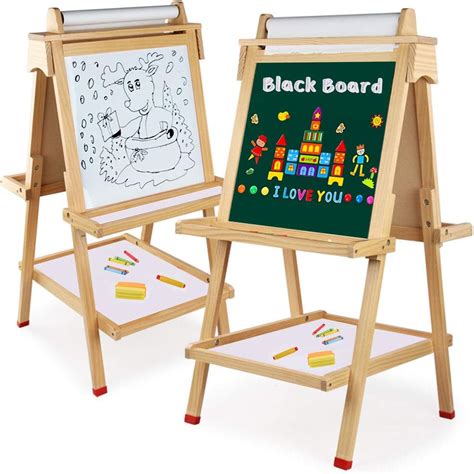 tableau enfants bois  en  arkmiido tableau double face tableau noir