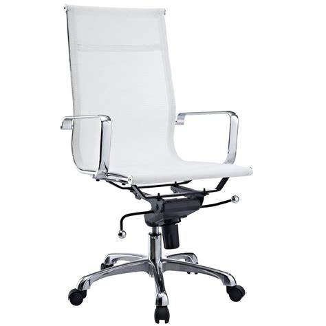 amazoncom lexmod regis  white mesh high  conference office chair furniture decor