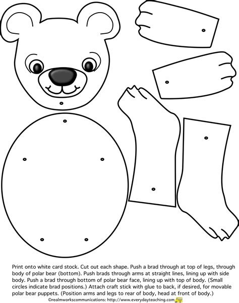 printable polar bear craft printable word searches