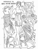 Paper Dolls Coloring Ventura Charles Kids Flapper Convention sketch template