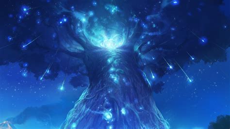 digital blue tree spirit art collectibles etnacompe