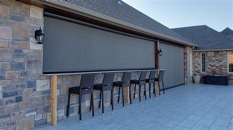 motorized patio screens retractable shades sunset outdoor amarillo tx