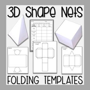 shapes folding templates  joyful learning megan joy tpt