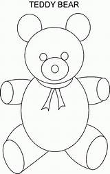 Coloring Teddy Bear Pages Printable Bears Colouring Templates Kids Print Popular Coloringhome sketch template