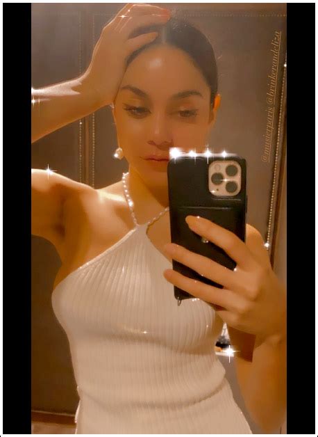 vanessa hudgens selfies her massive braless bosom in a flimsy top