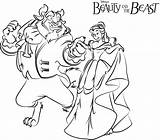Beast Beauty Coloring Pages Disney Printable Color Book Print sketch template