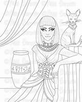 Egyptian Cleopatra sketch template