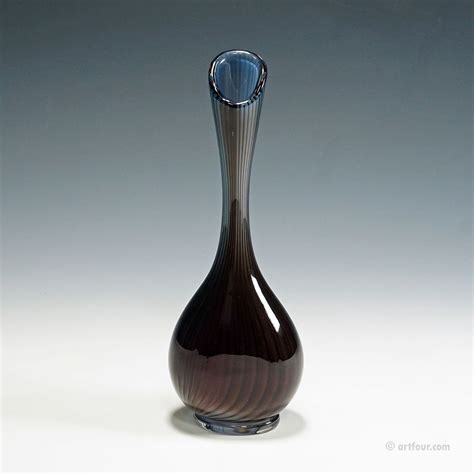large colora vase  vicke lindstrand  kosta    glass