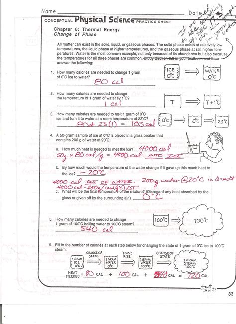 phase change worksheet answers graphing linear equations db excelcom