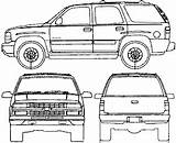 Tahoe 2000 Chevy Blueprints Chevrolet Clipart Suv Truck Gmt800 Template Sketch Blueprint Coloring Pages Outlines Door Inside Car Clipground sketch template