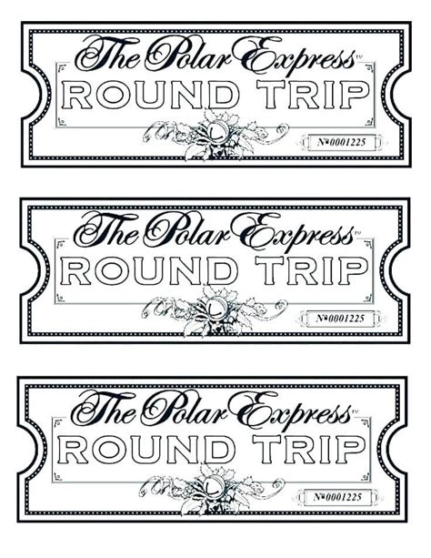 polar express ticket coloring sheet