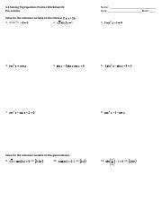 trig equation worksheet